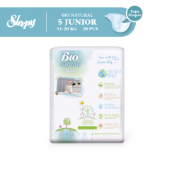 Sleepy Bio Natural Baby Tape Diaper Junior XL (11-20KG) 20s