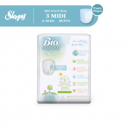 Sleepy Bio Natural Training Pants Baby Diaper Midi M (4-10KG) 28s