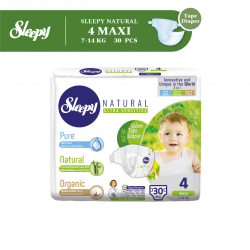 Sleepy Natural Baby Tape Diaper Maxi L (7-16KG) 30s