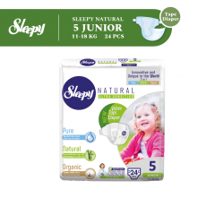 Sleepy Natural Baby Tape Diaper Junior XL (11-20KG) 24s