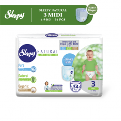 Sleepy Natural Training Pants Baby Diaper Midi M (4-10KG) 34s