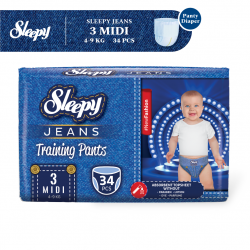 Sleepy Jeans Fashion Training Pants Baby Diaper Midi M (4-10KG) 34s