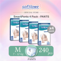 SoftLove | SmartPants-Baby Diapers | M size (PANTS) 4 Pack Combo