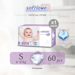 SoftLove | Platinum-Baby Diapers | S size (TAPE) 1 pack