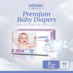 SoftLove | Platinum-Baby Diapers | S size (TAPE) 1 pack