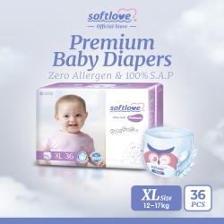 SoftLove | Platinum-Baby Diapers | XL size (PANTS) 1 pack