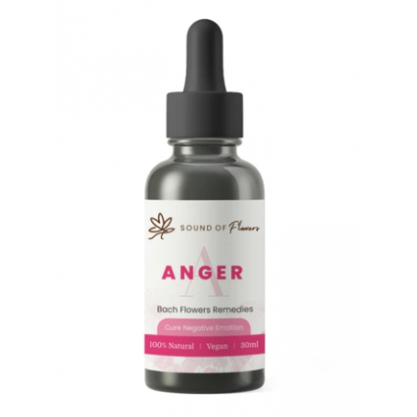Sound of Flowers Bach Flower Remedies (Cure Negative Emotions Tincture) Anger