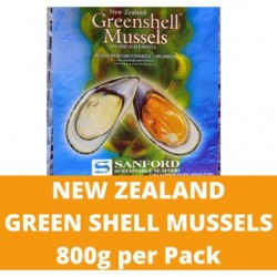 New Zealand Green Shell Mussels (Sanford) 800g per pack (Sold per Pack)