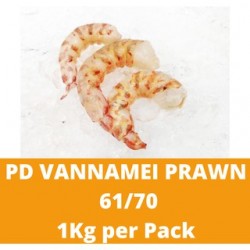 PD Vannamei Prawn 61/70 1kg per Pack (Sold per Pack)