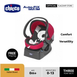 Chicco Auto-Fix Fast Infant Carrier Baby Car Seat with base(ECE R44/04) - Red Wave