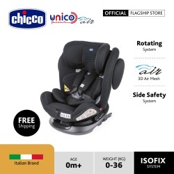Chicco Unico Plus Air 360 Spin IsoFix Baby Car Seat(ECE R44/04) - Black Air