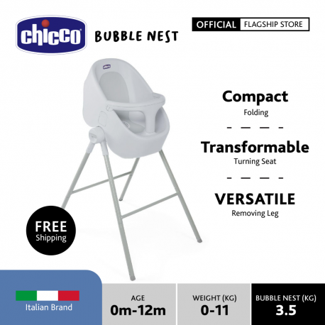 Chicco Bubble Nest Baby Bath Tub - Cool Grey