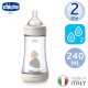 Chicco Perfect5 PP Feeding Bottle-240ml(Silicone Teat-Medium Flow Teat 2M+)