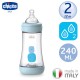 Chicco Perfect5 PP Feeding Bottle-240ml(Silicone Teat-Medium Flow Teat 2M+)