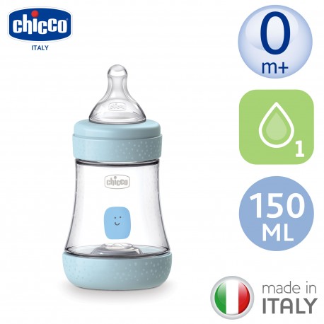 Chicco Perfect5 PP Feeding Bottle-150ml(Silicone Teat-Slow Flow Teat 0M+)