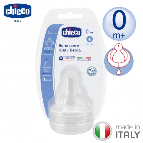 Chicco Well-Being Teats-Silicone-2pcs/pk