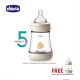 Buy 1 Free 1 - Chicco Perfect5 PP Feeding Bottle-150ml (Silicone Teat-Slow Flow Teat 0M+)