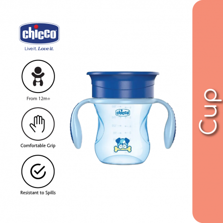 Chicco 360 Perfect Cup 200ml- 12M+ (Pink/ Blue)