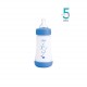 Chicco Perfect 5 PP Silicone Feeding Bottle- 240ml (Pink/Blue) -1pcs