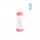 Chicco Perfect 5 PP Silicone Feeding Bottle- 240ml (Pink/Blue) -1pcs