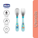 Chicco Metal Cutlery-18m+ (Pink/ Blue)