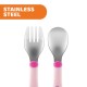 Chicco Metal Cutlery-18m+ (Pink/ Blue)