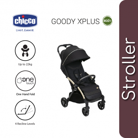 Chicco Goody XPlus Black Re Lux - Auto Fold Stroller