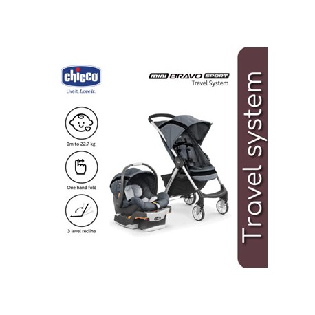 Chicco Mini Bravo Sport Travel System (Stroller + Carrier)