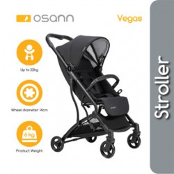 Osann Vegas Stroller Silbergrau - Black