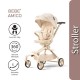 Bebe Amico Two Ways Facing Stroller X7- Black/ Khaki Beige