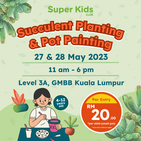 Super Kids Succulent Planting & Pot Painting Workshop