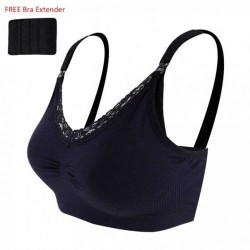 Lunavie Black Seamless Nursing Bra (Size M)