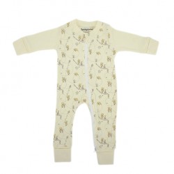 Trendyvalley Organic Cotton Baby Zip One Piece Sleep Bag with Hands and Feet Covered (Knite Bear)