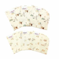 TrendyValley Organic Cotton Baby Wash Handkerchief Printed Design (3 Pcs)