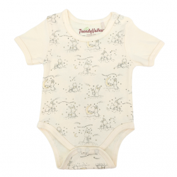 Trendyvalley Organic Cotton Baby Romper Printed Design Bunny & Moon