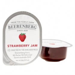 BEERENBERG STRAWBERRY JAM 14G PLASTIC TUBS
