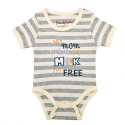 TRENDYVALLEY ORGANIC COTTON BABY SHORT SLEEVE ROMPER (MY MOM MAKE MY MILK FOR FREE)