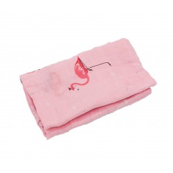 Akarana Baby Newborn Baby Bamboo Muslin Swaddle Soft Blanket (Pinky Flamingo)