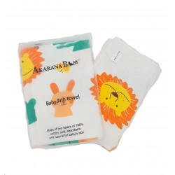 Akarana Baby and Kids Super Soft Cotton Bath Towel (Zoo)