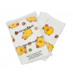 Akarana Baby and Kids Super Soft Cotton Bath Towel (Chick)