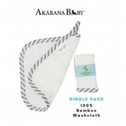 Akarana Baby 100% Bamboo Washcloth Ultra Soft Single Trial Pack 500gsm