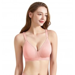 Akarana Maternity Seamless Deep V Maternity & Nursing Bra (Pink)