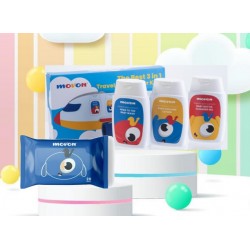 MOVON COMBO TravelKit (3in1) + Premium Wipes (20s X 3)
