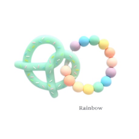 Teether Joy Rainbow Ring (Mint Pretzel)