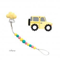 Teether Joy Lollipop (Yellow Jeep)