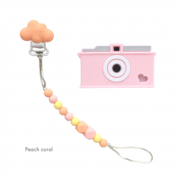 Teether Joy Peach Coral (Pink Camera)