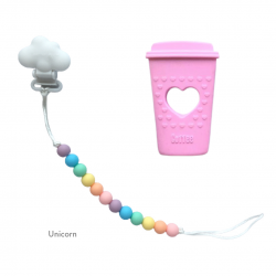Teether Joy Unicorn (Pink Coffee)