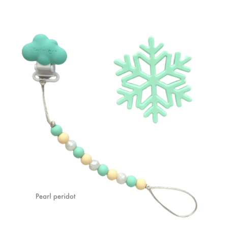 Teether Joy Pearl Peridot (Mint Snowflake)