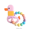 Teether Joy Rainbow Ring (Pink Duckling)