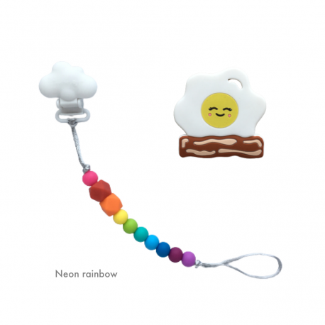 Teether Joy Neon Rainbow (Egg & Bacon)